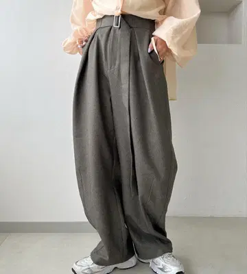 apres jour clair 허리 디자인 카프 팬츠 S