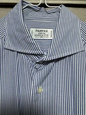 FAIRFAX 스트라이프 와이셔츠 플러스 사이즈