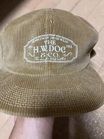 H.W.DOG & CO. 코듀로이 캡 베이지