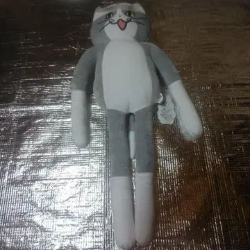 일하는 고양이 롱 봉제 인형