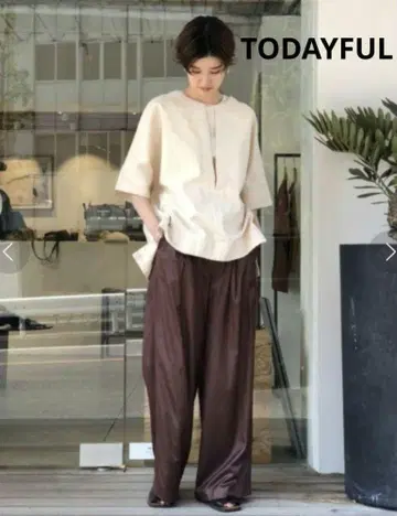 TODAYFUL 코튼 피케 블라우스 풀오버 투데이풀 아이보리