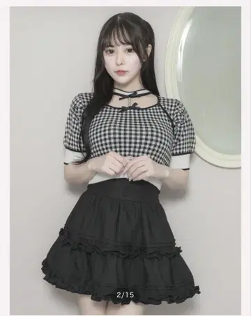 비쥬 초커 케이프 니트