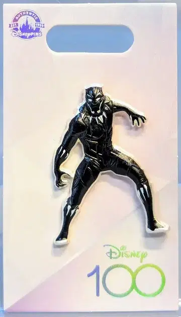 MARVEL Disney 100Plutinum 마블 블랙 팬서 핀 배지