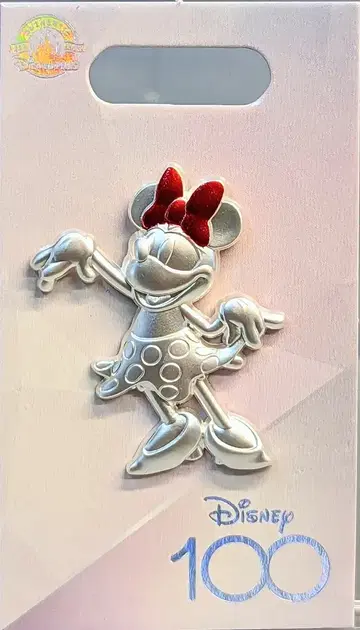 디즈니 스토어 핀 배지 DISNEY 100 미니(플라티나)