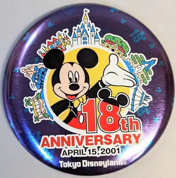 도쿄 디즈니랜드 캔뱃지 TDL18th ANNIVERSARY