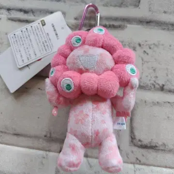 간사이 엑스포 마쿠마쿠 카라비너가 달린 마스코트 벚꽃 키링 봉제 인형