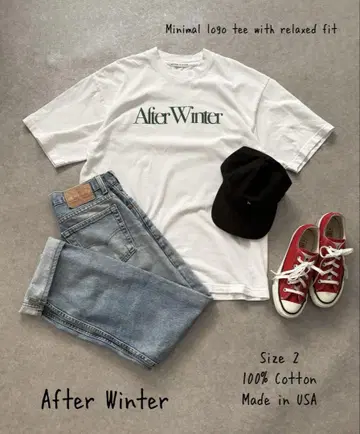 After Winter 로고 티셔츠 미국제 1LDK size2