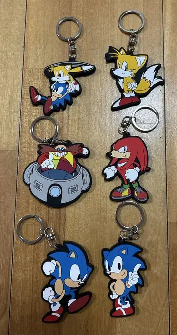 소닉 러버 키체인 러버마스코트 미사용 새상품 go sega 6개 세트