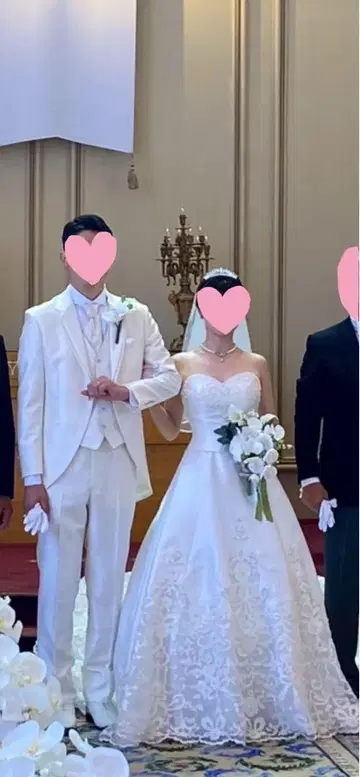 웨딩 드레스 화이트 컷 레이스