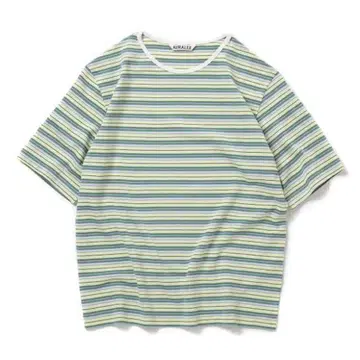 24ss 오라리 HARD TWIST COTTON BORDER TEE