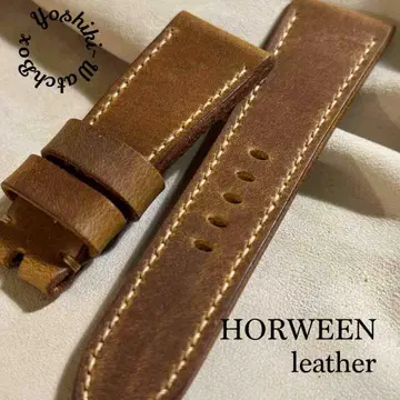 hor-217 HORWEEN 가죽 시나몬 손목시계 벨트 러그 폭 26mm
