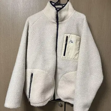 보아 플리스 자켓 크림색