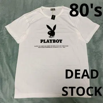 새상품 80년대 PLAYBOY 싱글 스티치 티셔츠 데드스탁