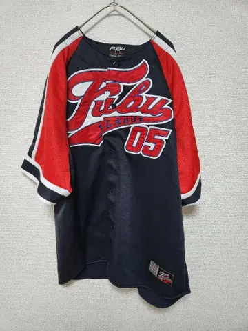 FUBU 스포츠 셔츠 XLARGE 네이비/레드