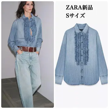 완판템 ZARA ZW 컬렉션 데님 셔츠 S 택 포함 새상품
