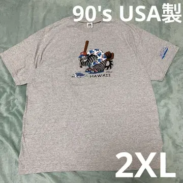 컨디션 최상 90's 크리반 캣 USA제 티셔츠 싱글 스티치 2XL
