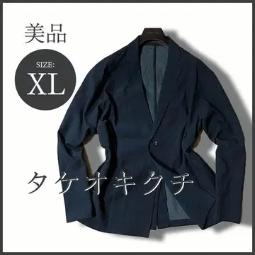 다케오 키쿠치 안콘 시어서커 자켓 네이비 XL 컨디션 최상