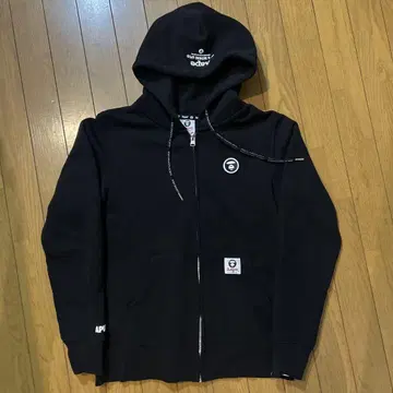 aape 지퍼 후드티 스트릿 우라하라 스타일