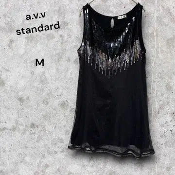 a.v.v standard 슬리브리스 원피스 비즈 장식 비쥬 M