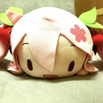 벚꽃 미쿠 메가 점보 엎드린 봉제 인형