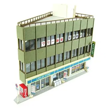 산케이 1/150 그리운 디오라마 시리즈 예각 빌딩 A 페이퍼 크래프트