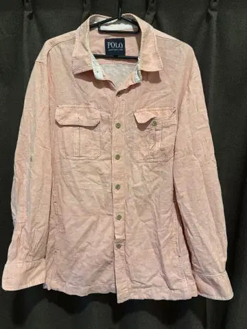 POLO 핑크 긴팔 셔츠 LL