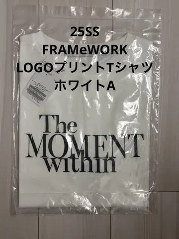신상품 FRAMeWORK LOGO 프린트 티셔츠 화이트