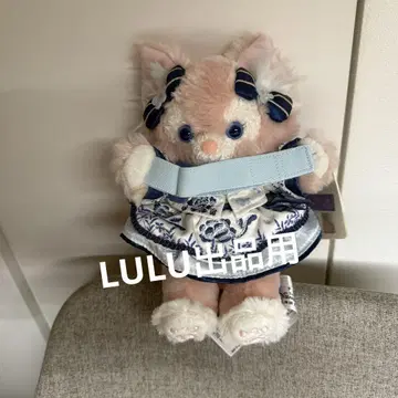 미사용 새상품 상하이 디즈니 파랑 꽃 리나벨 봉제 인형 커튼 홀더
