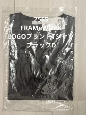새상품 FRAMeWORK LOGO 프린트 티셔츠 블랙 D