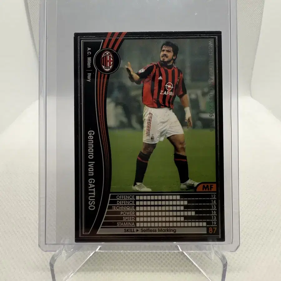2001 Panini Calcio Cards Premium Gennaro Gattuso Jersey Card