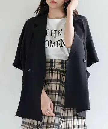블랙 테일러드 자켓
