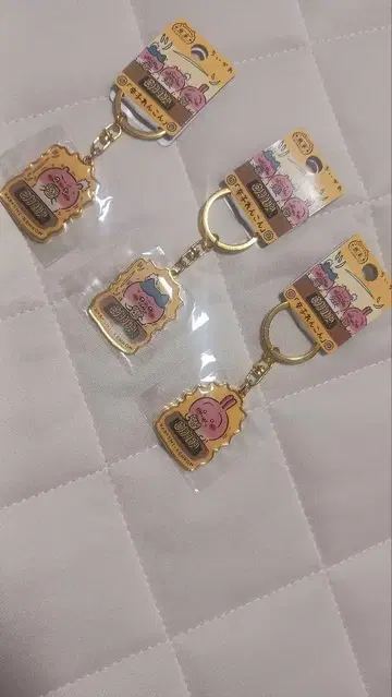 치이카와 아크릴 키링 3개 세트 구마모토 한정판 겨자 연근 모티브