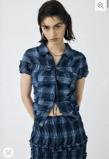 MOUSSY SHIRRING 리본 셔츠