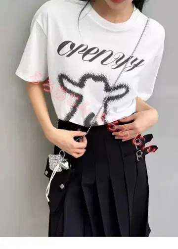OPEN YY 오픈 엔드 티셔츠 화이트 L 사이즈