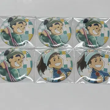 닌타마 란타로 사타케 토라와카 사사야마 헤이다유 다 함께 장사 캔뱃지