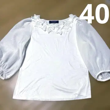 M'S GRACY 프릴 장식 5부 소매 상의 40.