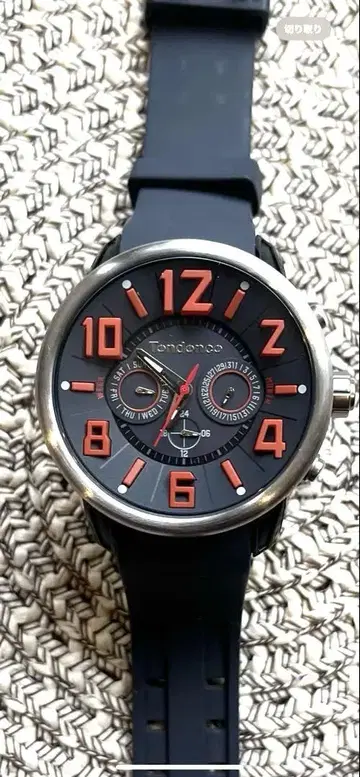 : : TENDENCIAS 블랙 오렌지 손목시계
