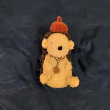 고슴도치 봉제 인형 오렌지 모자