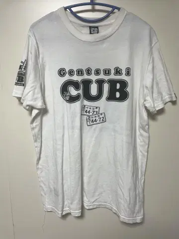 수요일 어떨까요 Gentsuki CUB 티셔츠 화이트 XL 사이즈