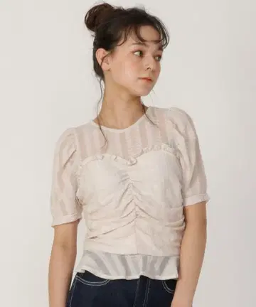 REDYAZEL 레이디 아젤  뷔스티에 도킹 컷 블라우스