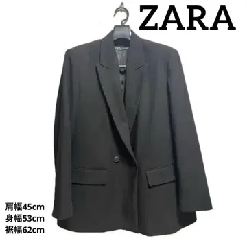 자라 블랙 피크 라펠 자켓