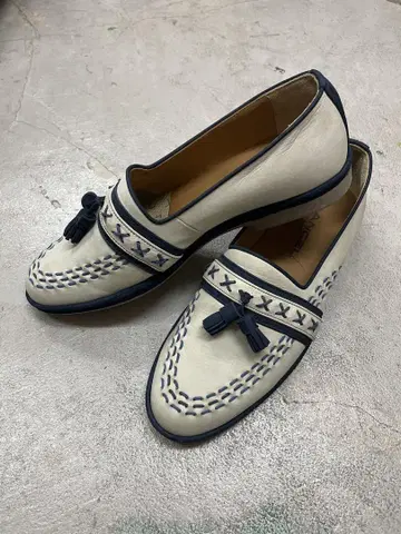 00s LANCEL 란셀 로퍼 태슬 로퍼 화이트
