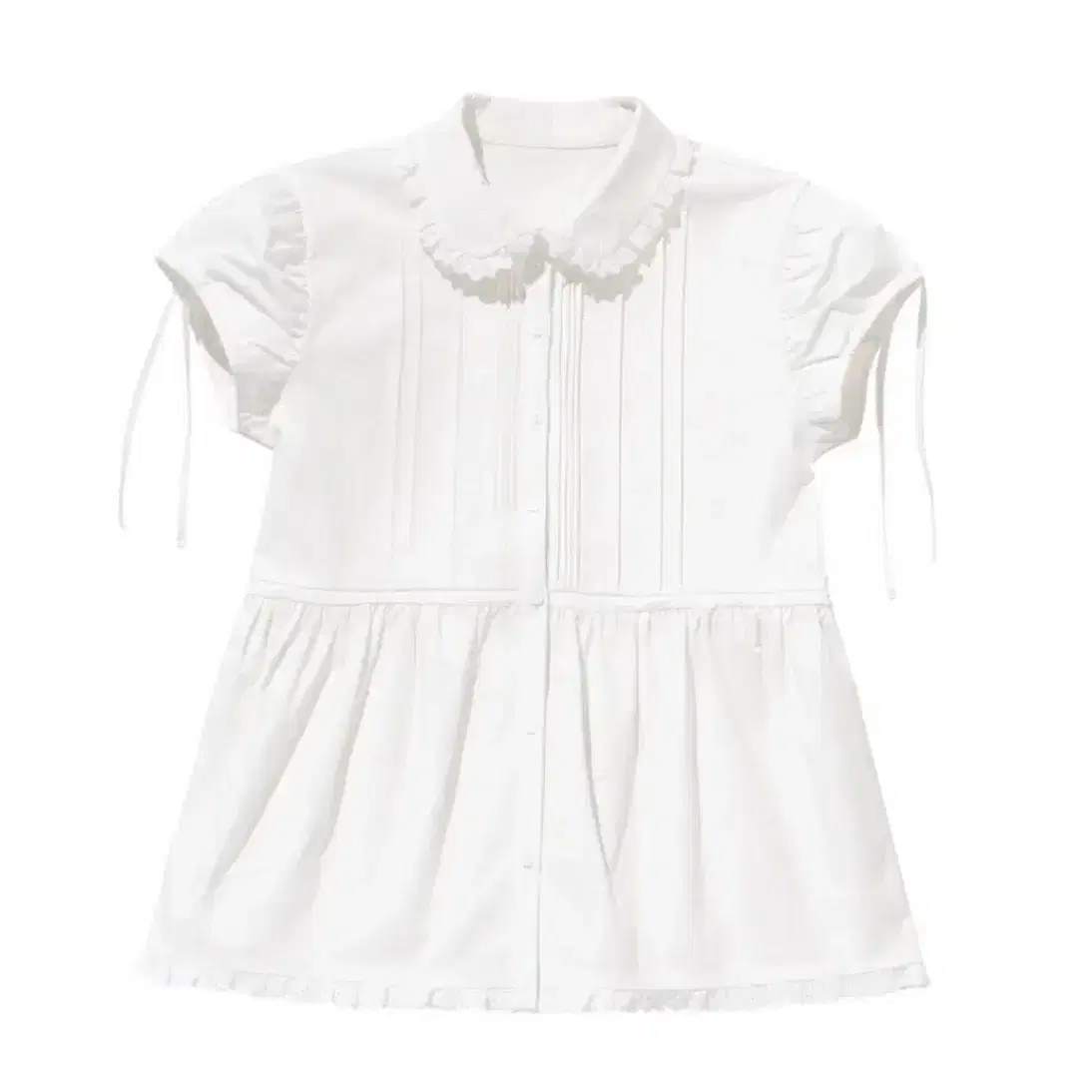 PINTUCK BLOUSE WHITE - coyseio