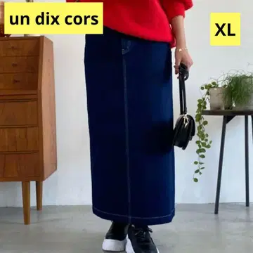 앤디 콜 데님 내로우 스커트 데님 스커트 롱 스커트 XL