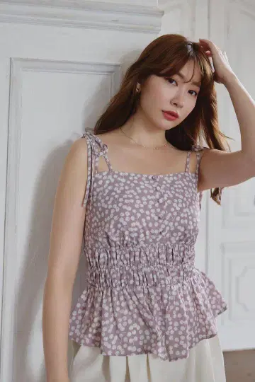 herlipto Cherry Pattern Strap Top M 사이즈
