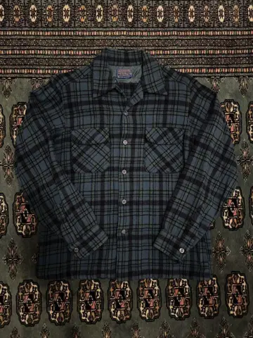 Pendleton 울 플란넬 셔츠 블루 계열 체크