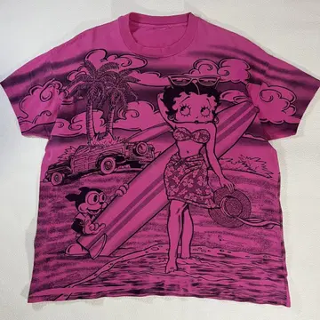 90년대 BettyBoop 티셔츠 싱글 스티치 1994 USA 올 패턴
