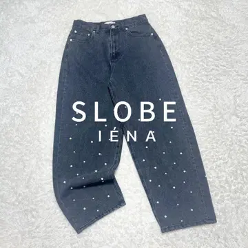 새상품급 SLOBE IENA 슬로브 이에나 펄 도트 데님 정가 1.6
