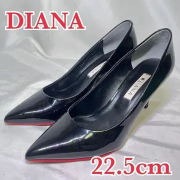 새상품급 DIANA 펌프스 스틸레토 에나멜 레드 밑창 22.5