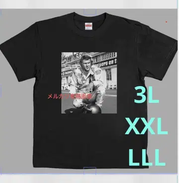 티셔츠 3L(2XL) LLL 영광의 르망 스티브 맥퀸 화이트 블랙